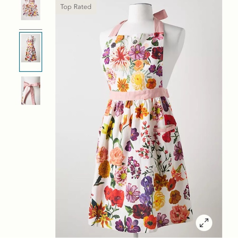 Anthropologie Nathalie Lete Apron ASO Charlotte in SATC Revival Series NWT